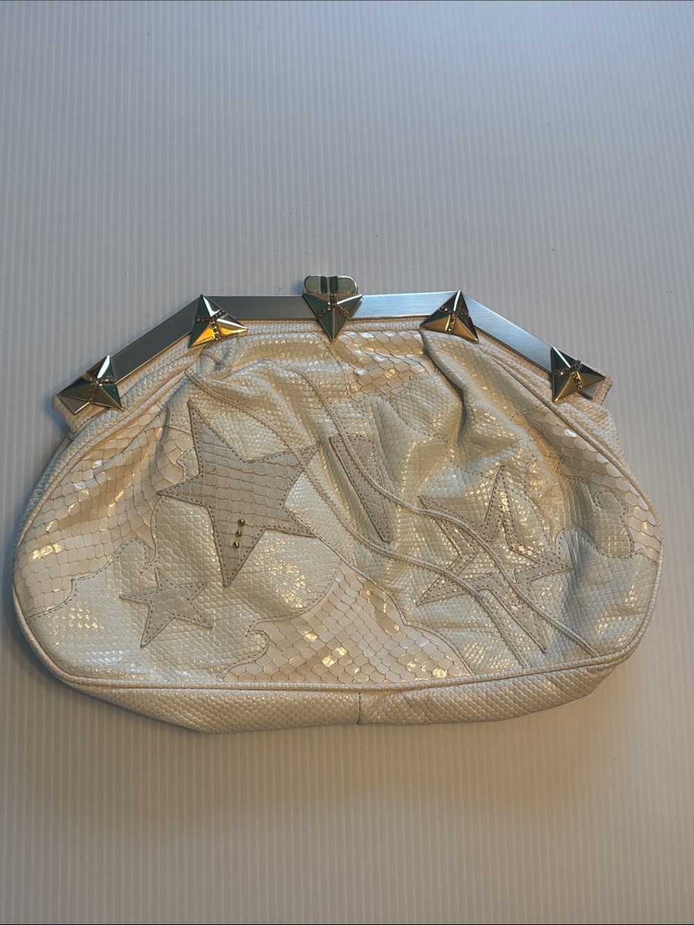 Vintage Carlo Fiori Leather Crossbody / Shoulder Clutch Bag